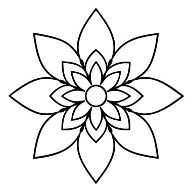 Çiçek süslemesinin vektör illüstrasyonu