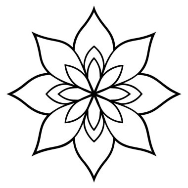 Çiçek Mandala. Vintage dekoratif unsur. Oryantal desen,