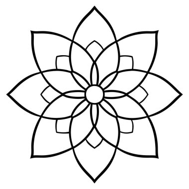 çiçek mandala simgesi, satır biçimi