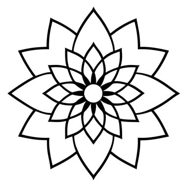 mandala çiçek dekoratif simgesi