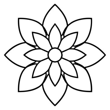 çiçek simgesi vektör illüstrasyonu