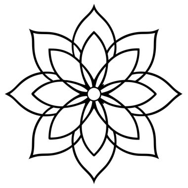 Güzel çiçeğin vektör çizimi