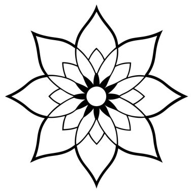 Güzel çiçek süslemesinin vektör çizimi