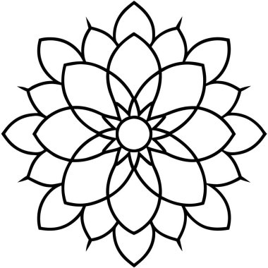 çiçek mandala simgesi resmi