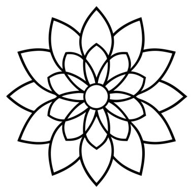 çiçek mandala izole ikon vektör illüstrasyon tasarımı