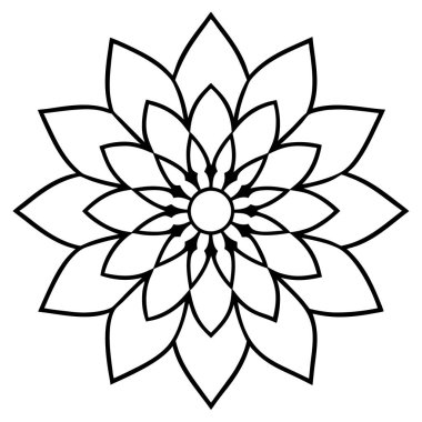 mandala. Yuvarlak süs deseni. Klasik dekoratif elementler. el çizimi