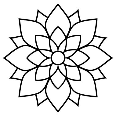 bir çiçek mandala izole ikon tasarımı