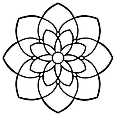 Çiçek Mandala vektör çizimi