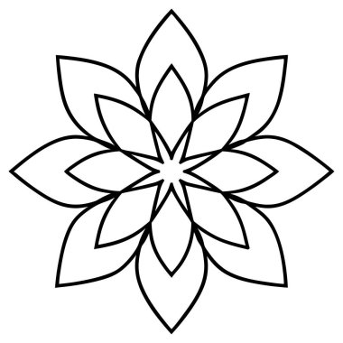 Dekoratif çiçek mandala tasarımı