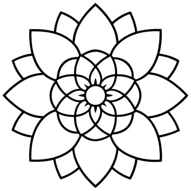 mandala çiçek süsleme simgesi