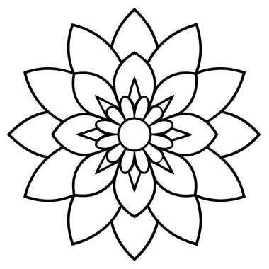 Çiçek ikonu. Beyaz arkaplanda izole edilmiş ağ için çiçek vektör simgesi