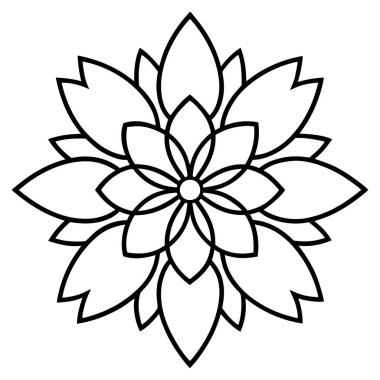 bir çiçek mandala simgesi, özet biçimi