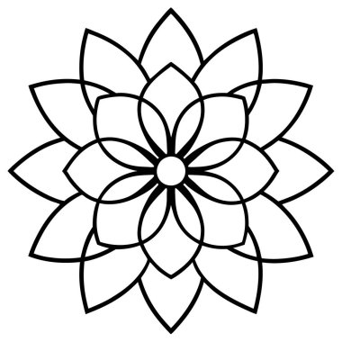 Çiçek simgesi, anahat stili