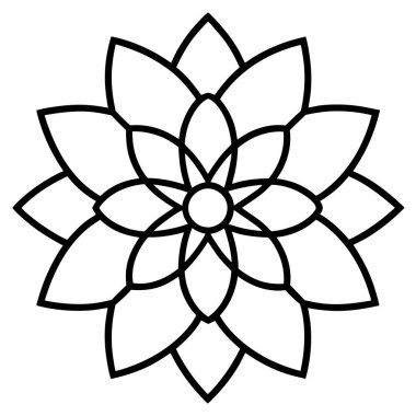 Mandala taslak biçimi, çiçek süslemesi