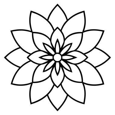 çiçek simgesi vektör illüstrasyonu