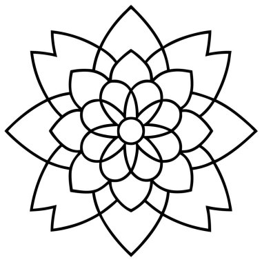 Çiçekli mandala ile dekoratif mandala