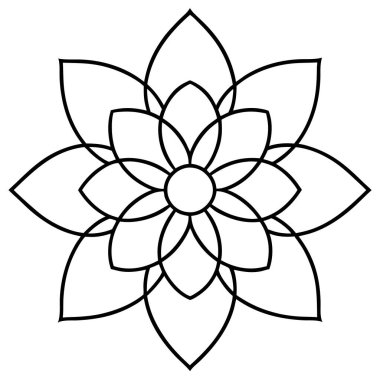 Dekoratif çiçek süsü izole edilmiş simge tasarımı