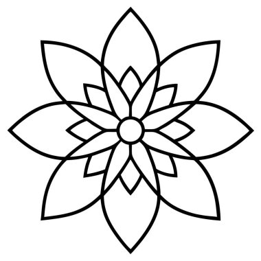 Süslü bir çiçeğin vektör çizimi