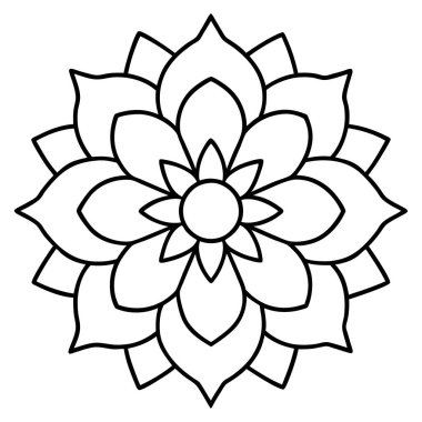 güzel çiçek simge vektör illüstrasyon izole