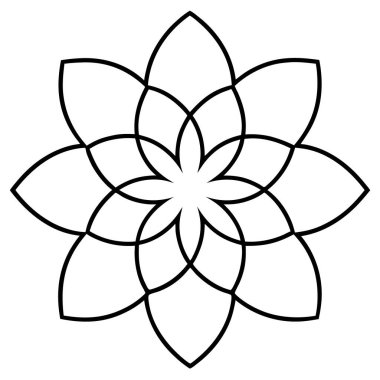 çiçek simgesi vektör illüstrasyonu