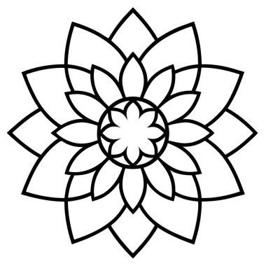 Süslü mandala. vektör illüstrasyonu