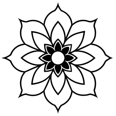 siyah ve beyaz çiçekli süs.