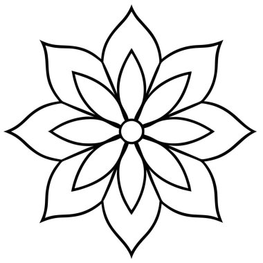 Dekoratif çiçek deseni. el çizimi karalama vektör çizimi.