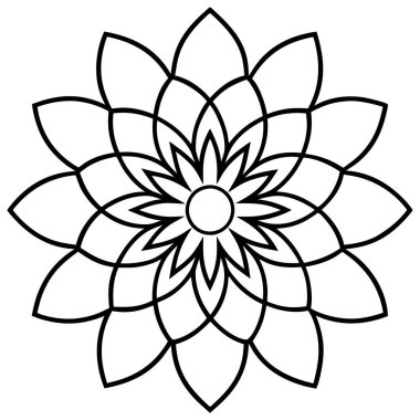 vektör çiçeği süsleme mandala illüstrasyonu