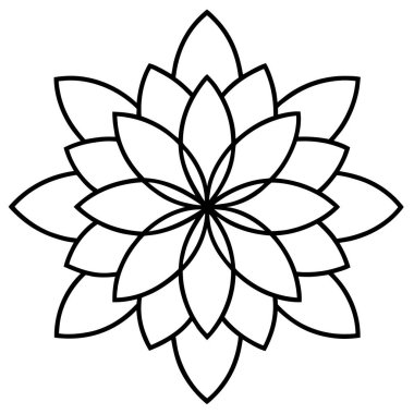 Vektör çizimi. Çiçek süsü. beyaz arkaplanda izole