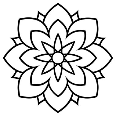 çiçek dekoratif simge resmi, vektör tasarımı