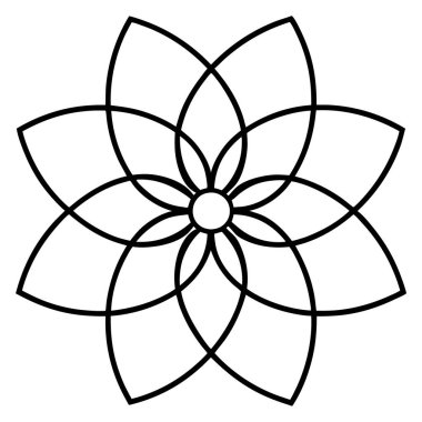 çiçek süsleme mandala vektör illüstrasyonu