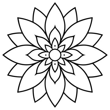 Güzel çiçek süslemesinin vektör çizimi