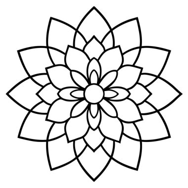 mandala çiçek süsleme simgesi