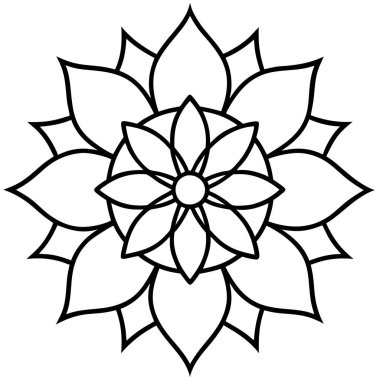 Çiçek mandala 'sının vektör çizimi