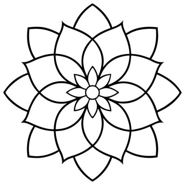 süslü mandala simgesi, özet biçimi.