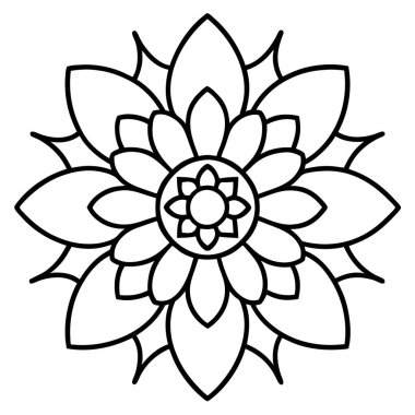 Güzel çiçek elementinin vektör illüstrasyonu,