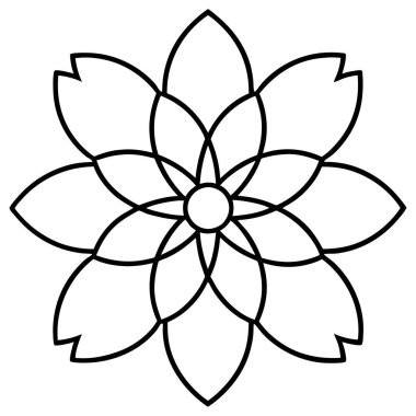 güzel çiçek süsleme mandala vektör çizimi tasarımı