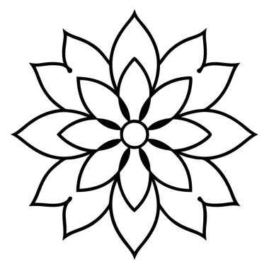 çiçek simgesi vektör illüstrasyonu