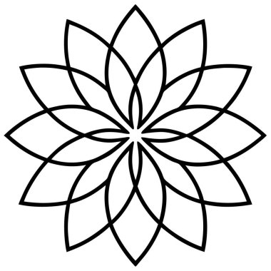 Dekoratif tasarım elemanları. mandala. Etnik süs. Çiçek süsü..