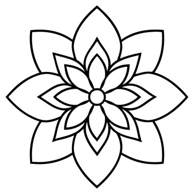 Güzel çiçek süslemesi mandala süslemesi