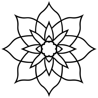 Çiçekli mandala taşıyıcısı. dekoratif süs.