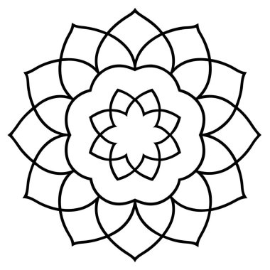 Mandala 'nın dekoratif tasarımı. vektör illüstrasyonu