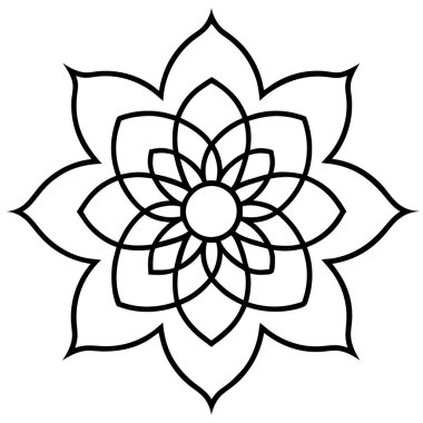 Güzel çiçek süslemesinin vektör çizimi