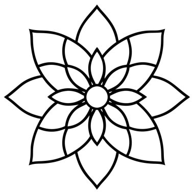 vektör çiçek süsü, mandala