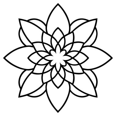 Çiçek Mandala vektör çizimi