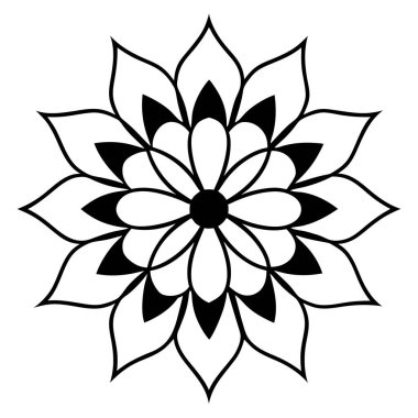 Beyaz arkaplanda mandala desenleri