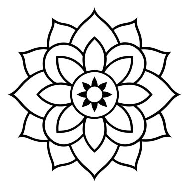 güzel mandala izole vektör ikonu tasarımı
