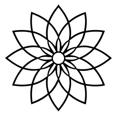Çiçek Mandala vektör çizimi