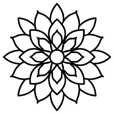 mandala çiçek süsleme ikonu vektör illüstrasyon tasarımı