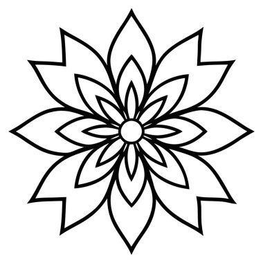 Vektör mandala. Tasarım için dekoratif unsur. Doğulu çiçek